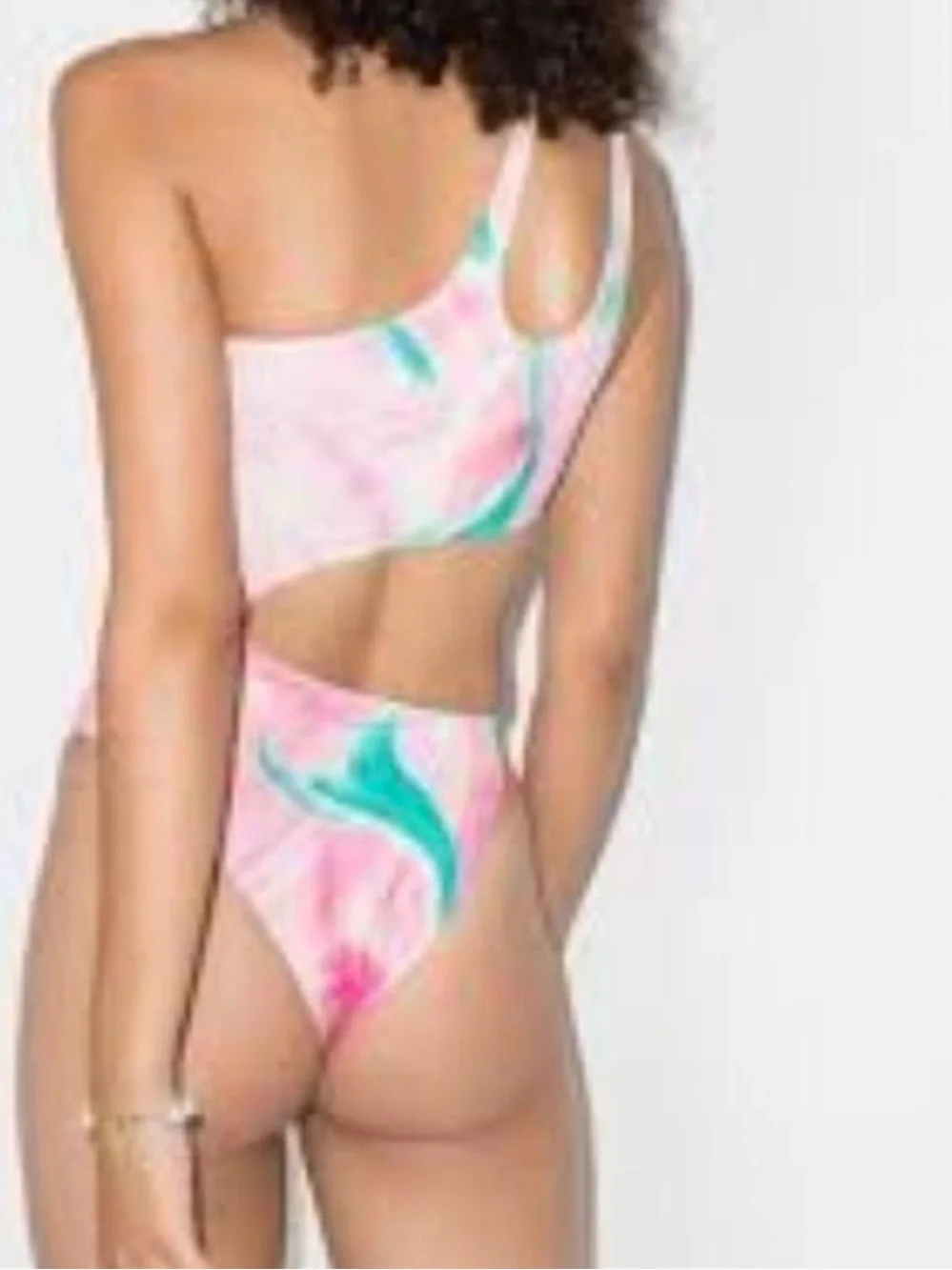 Frankies Bikinis Mackie one piece Serotonin Tie dye asymmetrical swimsuit small